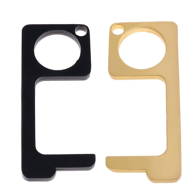 Porte ouverte aide Portable zéro contact Assistant sécurité sans contact en laiton porte-clés L4MF