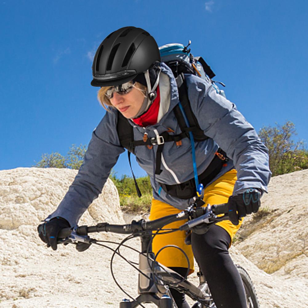 Bicycle Helmet Protective Remote Control Front Rear Indicator Light Safety Helmet For Bikes Scooters