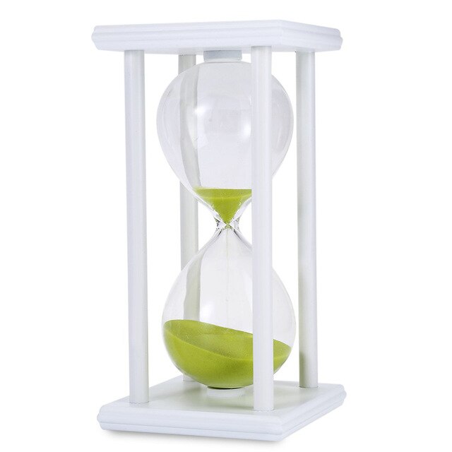 30/60 min timeglass sand timer for kjøkken skole moderne tre timeglass sandglass sand klokke te hjem dekorasjon: B / 60 minutter