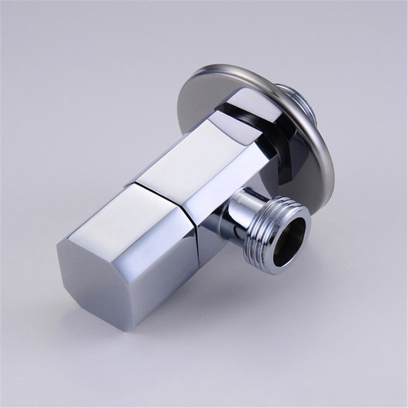 Liuyue Badkamer Water Valve Chrome Messing Hoek Valve Converter Standaard G1/2 Wc Hoekstopkraan Douchekop Connector Hardware