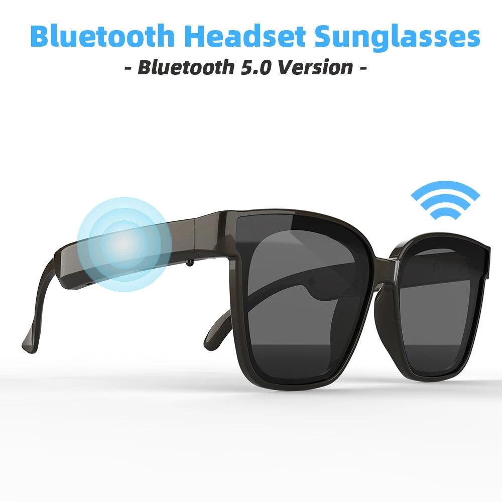 BT 5.0 Audio Smart Wireless Bluetooth 5.0 Glasses,Polarized,Headset Music Outdoor Cycling Sunglasses Headphones Sports Earphones