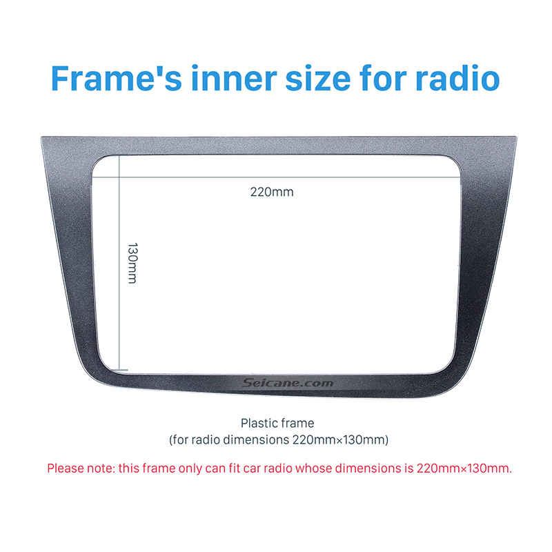 Seicane 2 Din Car Stereo Fascia Dash installlation auto Radio Frame Panel Kit for 2004 SEAT ALTEA Left Hand Drive LHD