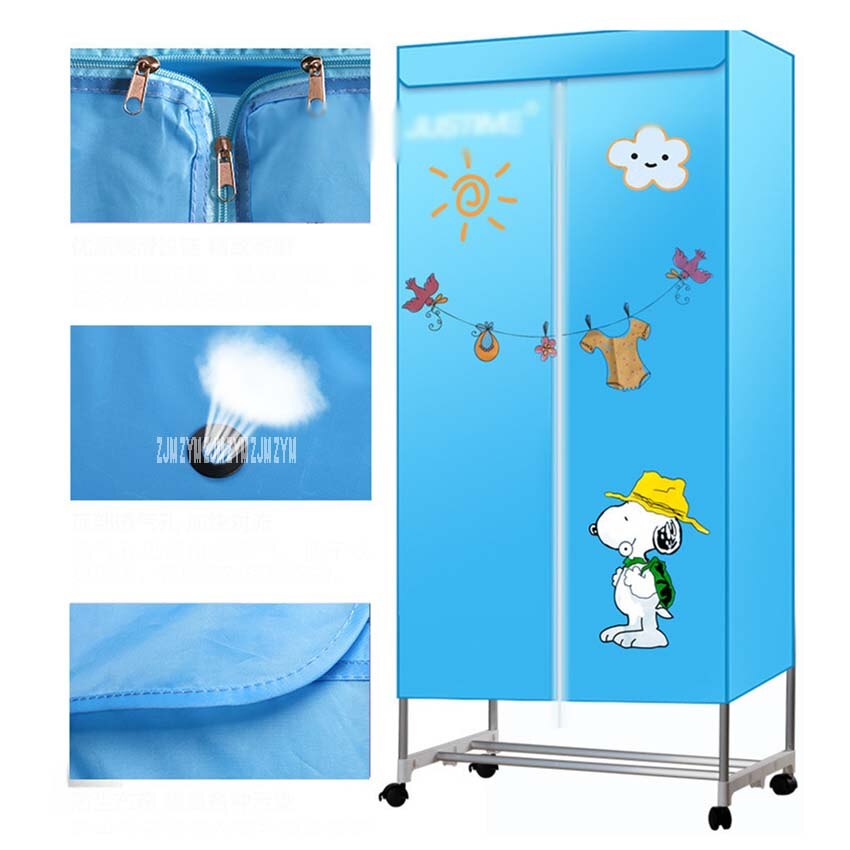 Secador de ropa multifuncional portátil ZH900 armario doméstico secador de ropa doble para el hogar armario de 0-180 minutos tiempo 1200W
