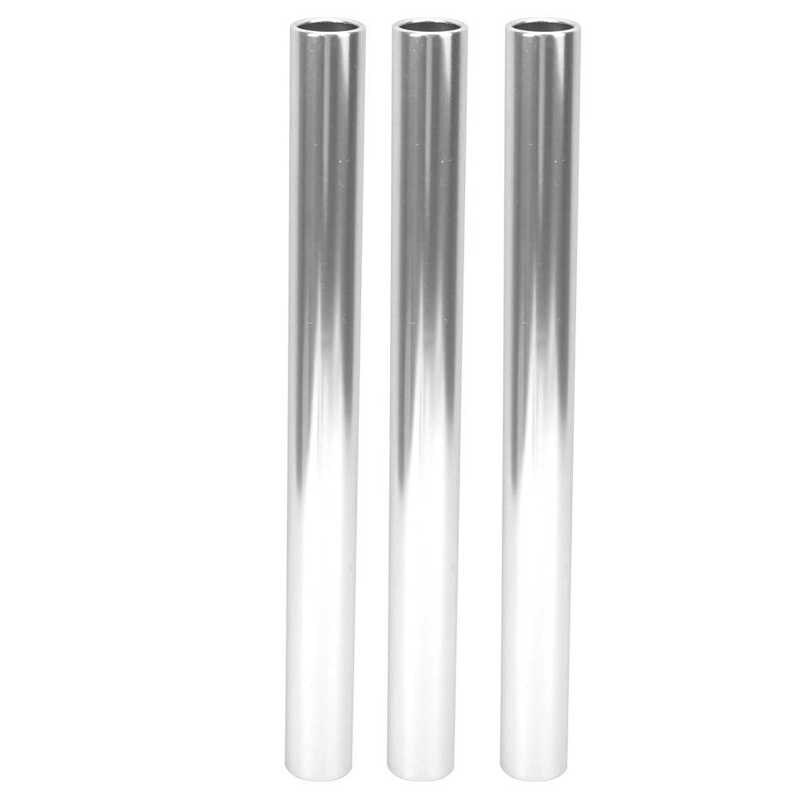 3 pièces D'athlétisme Bâton En Alliage D'aluminium Galvanoplastie Baguettes de Relais D'athlétisme Fournitures: Sliver