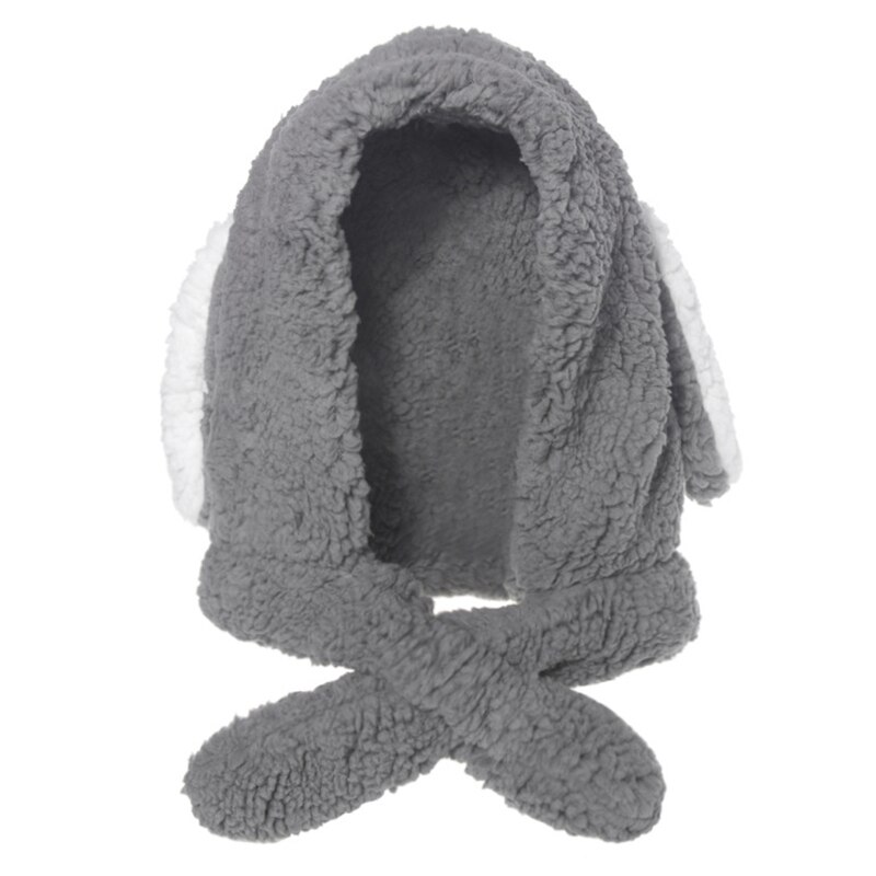 Winter warme capuchon lange sjaal muts puppy hondenoren pluizige pluche oorkleppen muts sjaal: Hemelsblauw