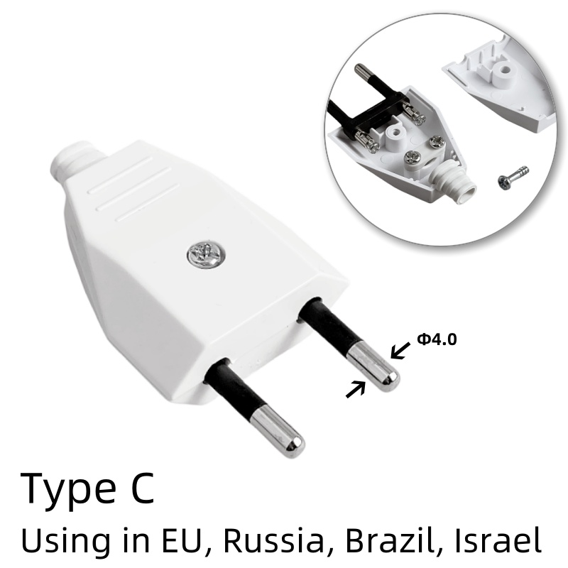 Adattatore per spina UK Prese di ricambio maschio Presa elettrica riscablabile Connettore adattatore per spina UK per cavo di prolunga di alimentazione: TIPO di 18