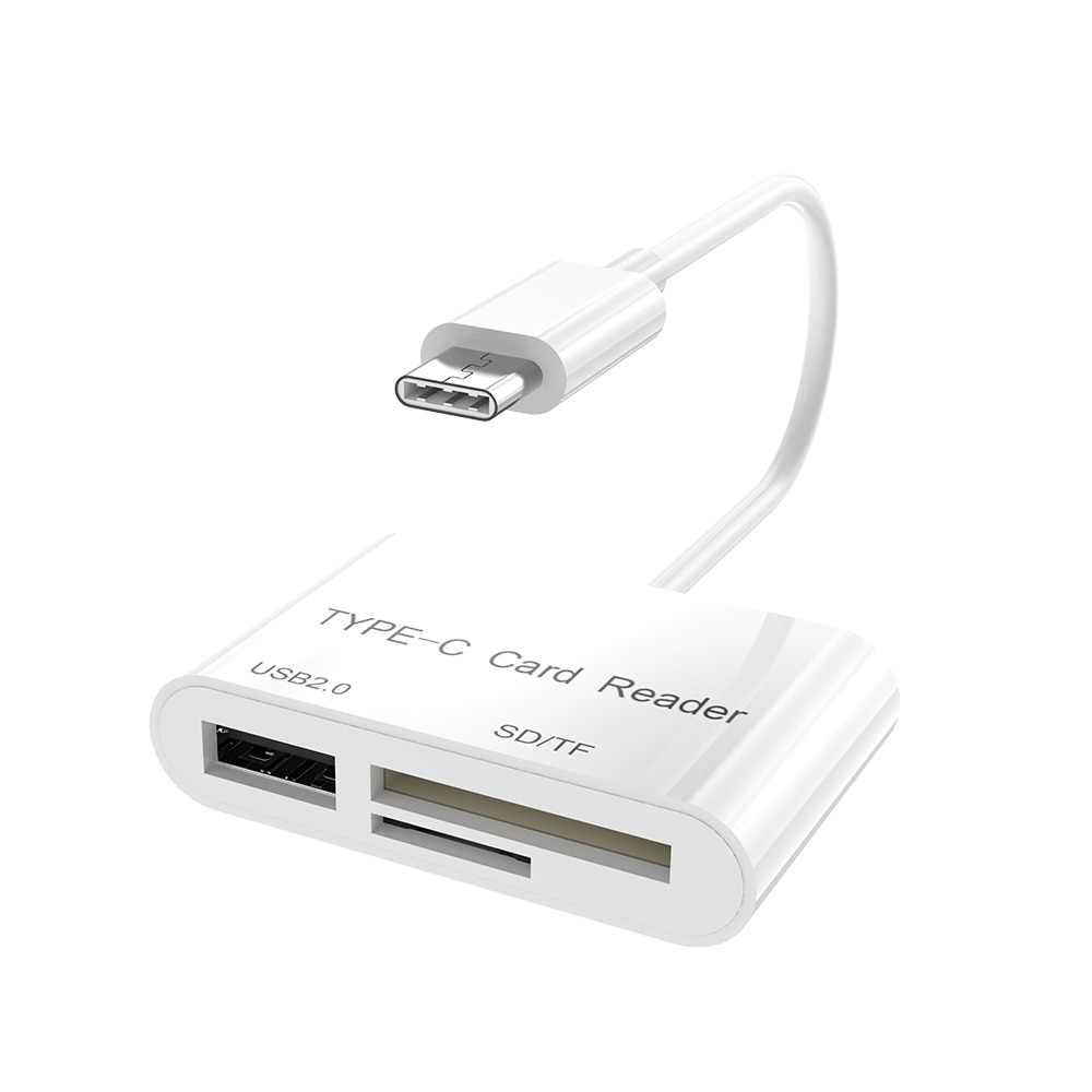 3 in kaartlezer usb c type c kaart sd lezer adapterkabel sd & micro sd 1 aansluiting slimme geheugenkaartlezer