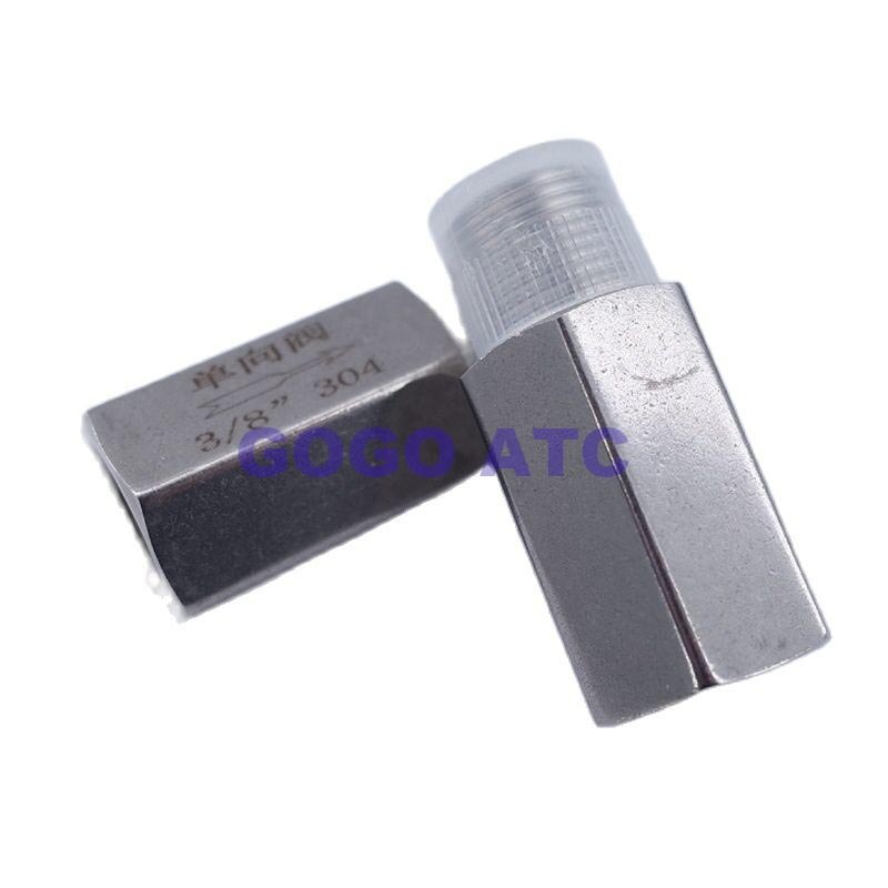 Free ship Check valve 1/4 3/8 1/2 inch male female thread SS304 stainless steel high temperature acid-proof one-way check valve