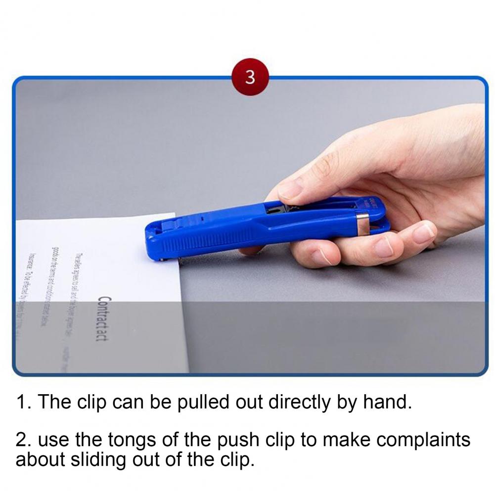 Reusable Fixed File Pusher Paper Clipper Dispenser School Clip Office Supplies
