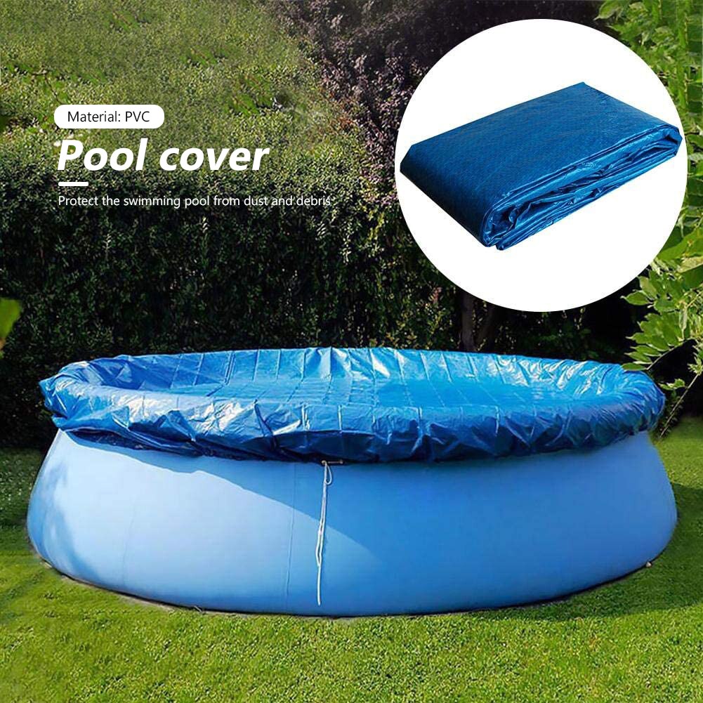 183cm Round Swimming Paddling Pool Cover Inflatable Round Swim Pool UV-resistant Waterproof Dustproof Cover with Rope