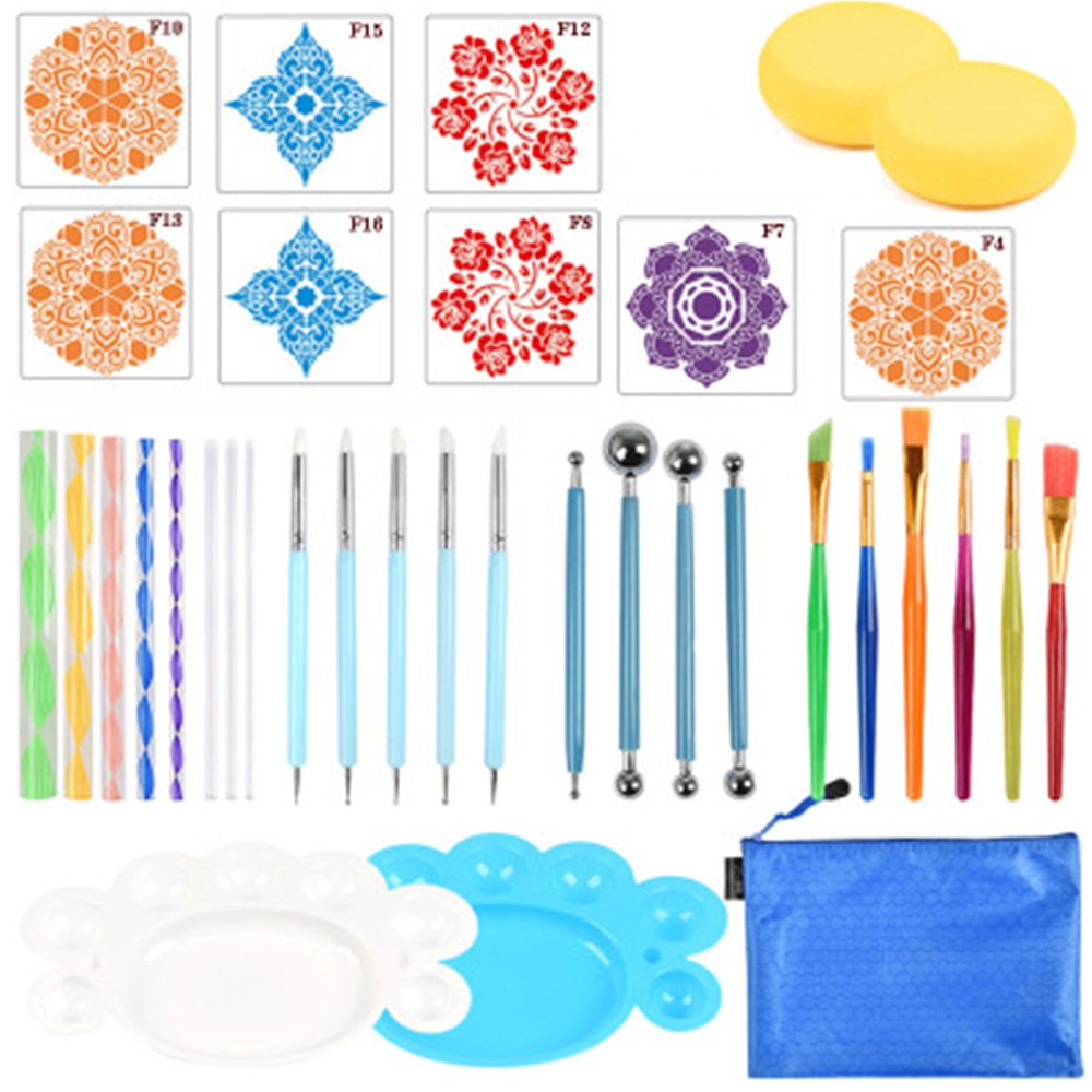 Dot painting tool nail art tool Mandala painting template tool 36-piece brush palette Art Painting Tool Set dotting kit