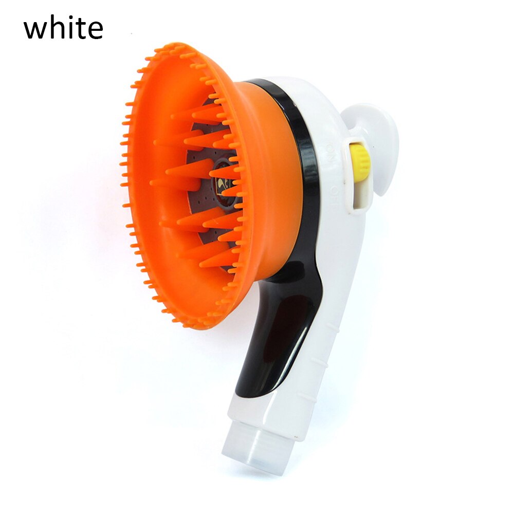 Rociador de baño para perros y gatos, cabezal de ducha, boquilla de ducha de mano multifunción, cepillo de aseo para mascotas, suministros para mascotas,: White