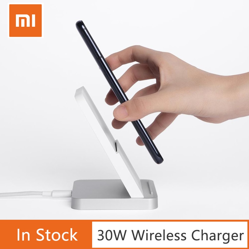 100% Original Xiaomi Vertical Air-cooled Wireless Charger 30W Max with Flash Charging for Xiaomi Mi Smartphone