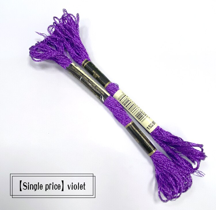 Kolor złota nitka nici do haftowania ściegiem krzyżykowym metalowy gwint DIY instrukcja złoty i srebrny przewód wielopasmowy oplot liny: violet
