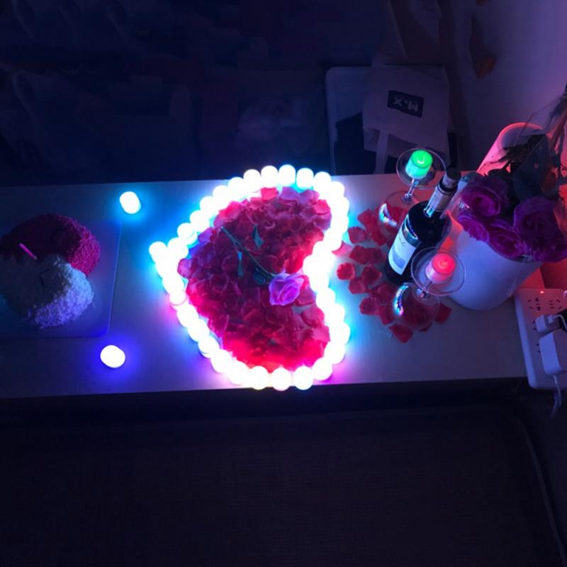 30/50 stk flammefri led stearinlys fyrfadslampe batteridrevet hjem bryllup fødselsdagsfest dekoration belysning
