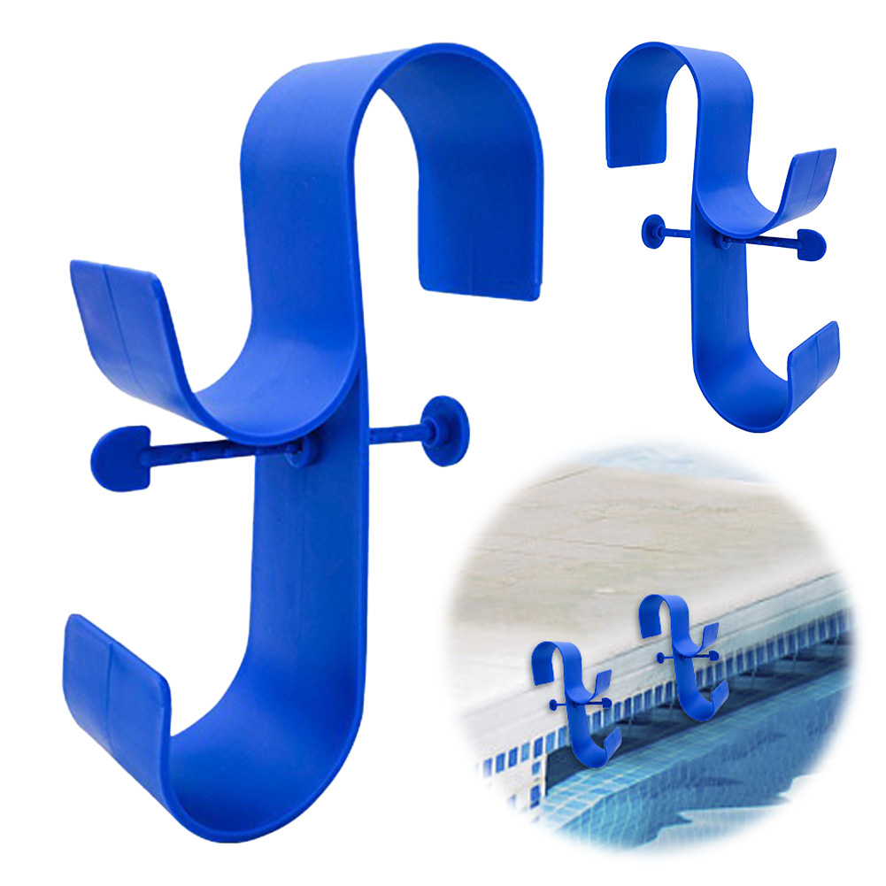 Suporte de rede para skimmer de folhas de piscina, suporte para poste de piscina acima do solo, gancho de plástico para piscina acima do solo, acessórios para piscina