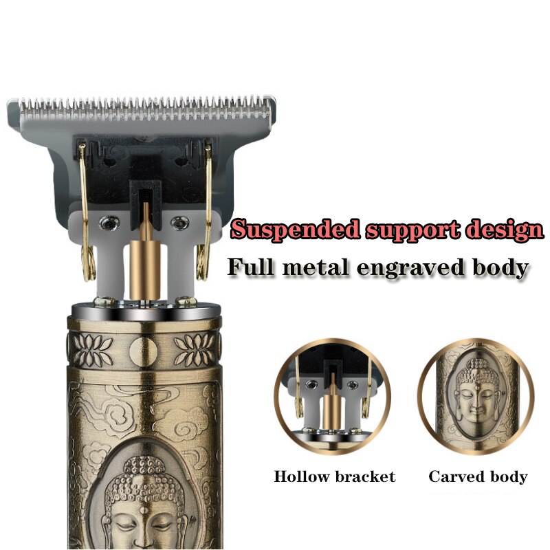 Heren tondeuse snoerloos trimmer met nul opening tondeuse haartrimmer kapsel haarmachine kapperszaak kapper