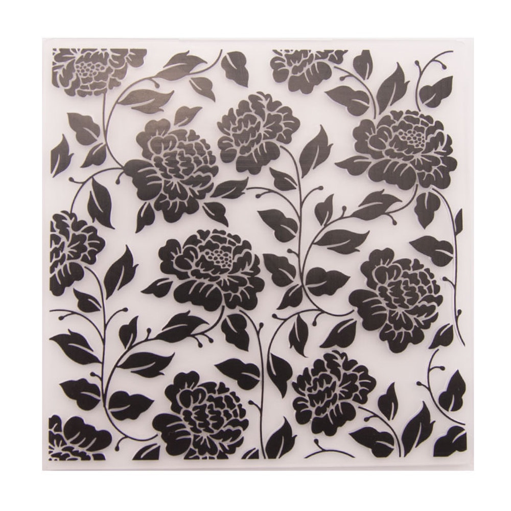Plastic Embossing Folder Template Rose Flower Leaf Decorating Mould DIY Scrapbook Paper Card Making Craft Stencils