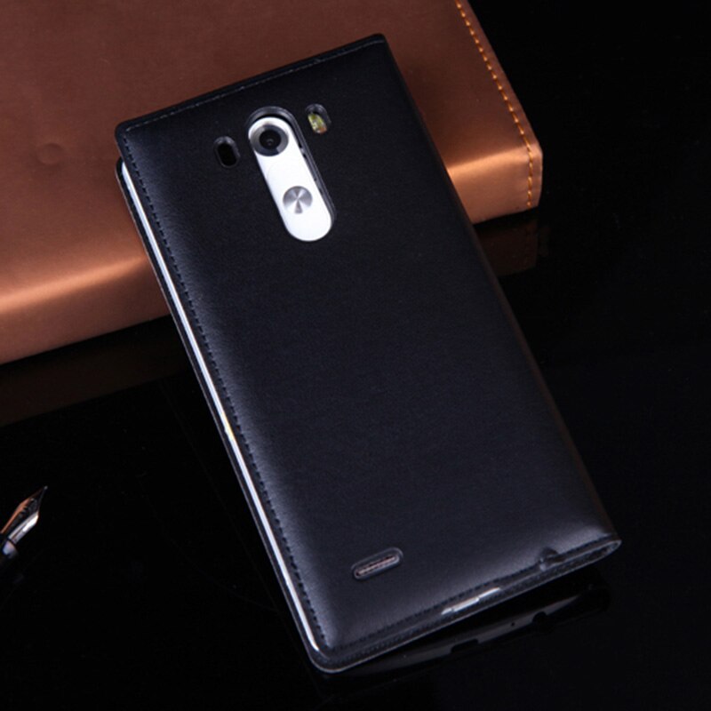 Smart view flip cover leren telefoonhoesje voor lg  g3 g 3 d850 d851 d852 d855 lgg 3 5.5 '' schokbestendige hoesjes snel antwoord slaap waken