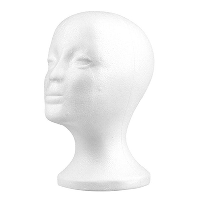 Piepschuim mannequin hoofd model zonnebril brilstandaard hoed pet display houder pruikenhoofd met standaard pruikenhouder mannequin hoofd: Default Title