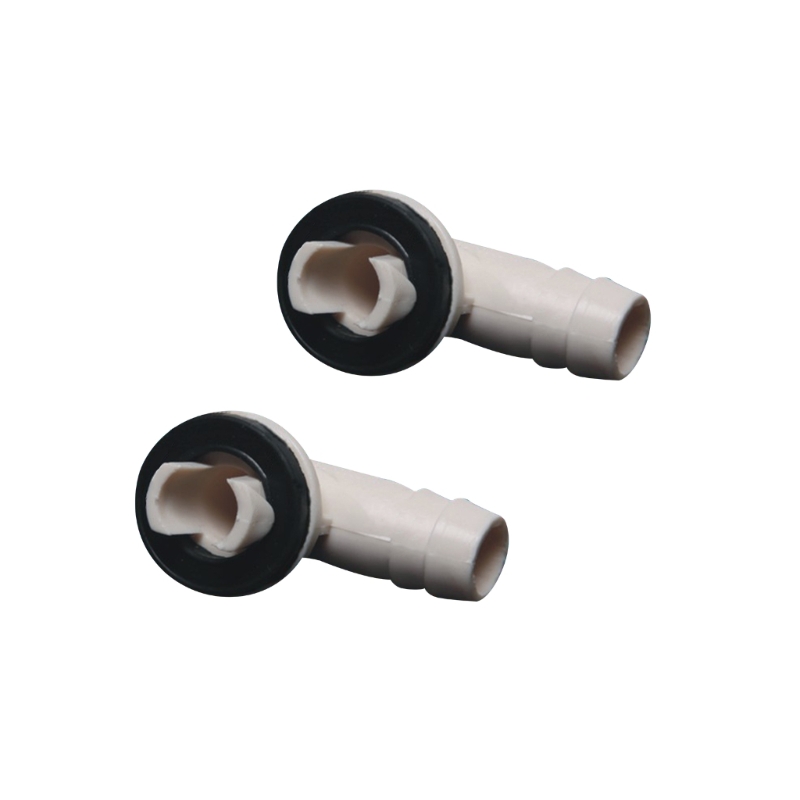 Conector de manguera de drenaje de aire acondicionado, herramienta acodada, accesorio de salida de agua, 2 uds.: Azul