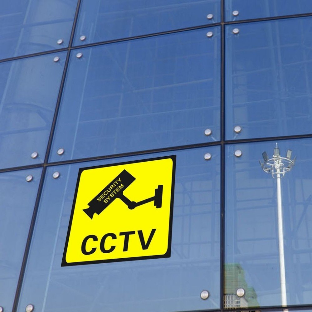 1pc cctv valvonta turvallisuus 24 tunnin näyttö kamera varoitustarrat kyltti varoitus seinä tarra vedenpitävä tarra