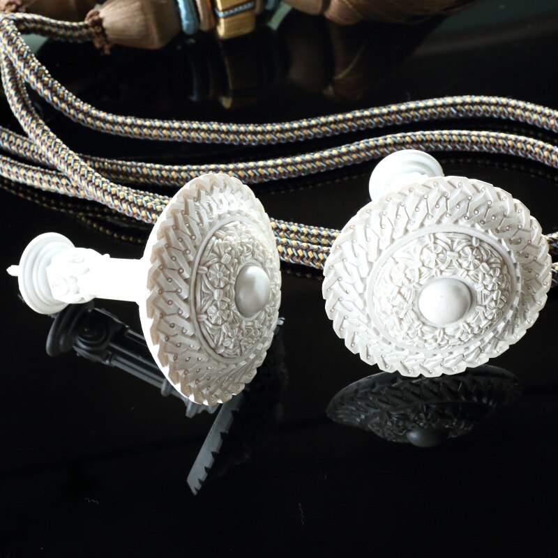 Ganchos dorados para colgar en la pared, 2 uds., ganchos para colgar en la pared, accesorios de ventana blanca, estilo europeo Vintage, decoración del hogar: D-bai