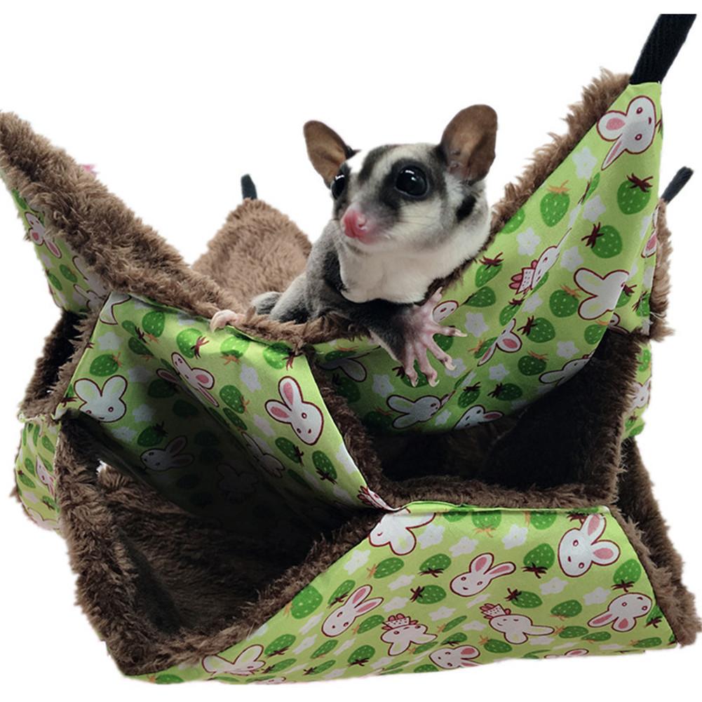 Hjem lite dyr ilder rotte marsvin degu gerbil mus hamster chincilla hengekøye sovebur tilbehør små kjæledyr hengekøye: Grønn