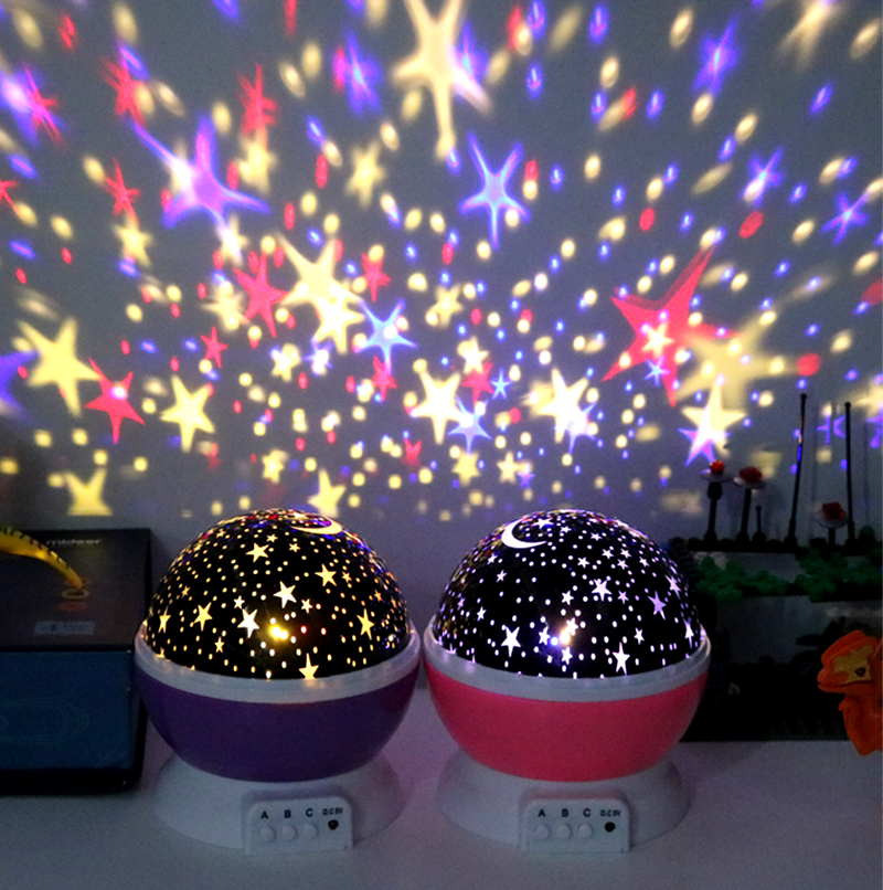 LED Projector moon Lamp starry Rotating Night Light star light Romantic USB Lamp For Children Kids Baby Bedroom Nursery