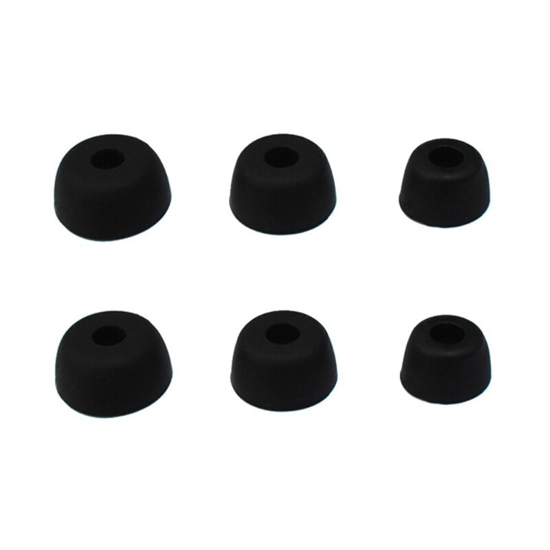 3 par bløde silikone ørepropper ørepropper cover ørepropper til jabra elite 75t/ elite 65t/ aktive/sport evolve hovedtelefoner: Sort