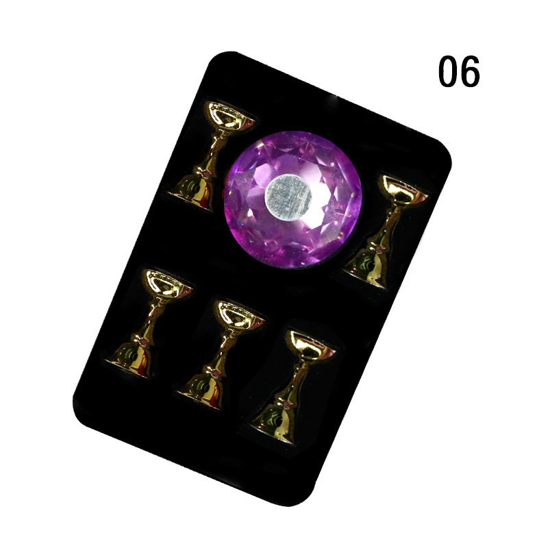 Multi-Color Magnetische Nail Tip Display Magneet Nail Art Praktijk Stand Houder Uv Gel Polish Met Plank Manicure Tools: Ivoor