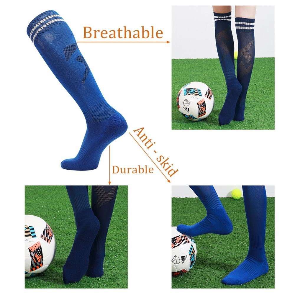 14 Color Non-slip Soccer Socks Kids & Adult Knee High Long Cotton Sport Football Team Socks Thick Towels Comfortable