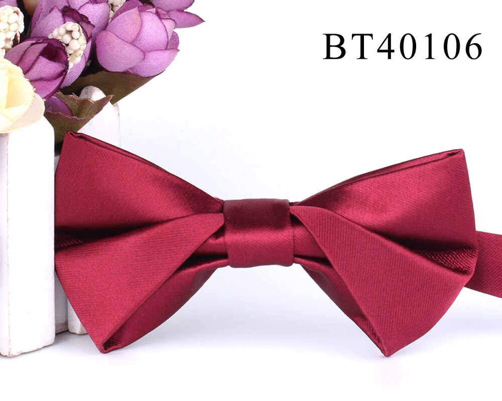 Pajarita de satén para hombre y mujer, pajarita de para novio, corbatas para adultos, de boda de Cachemira: BT40106