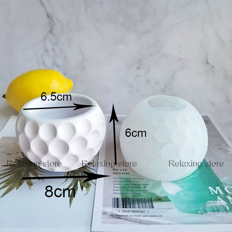 Round Flower Pot Concrete Planter Molds Square Cement Vase Silicone Mold Plaster Candle Cup Container Epoxy Resin Mould: D