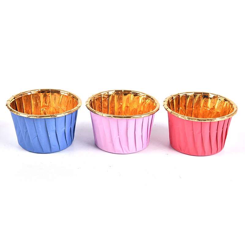 50 Uds. De moldes de papel para pasteles, envoltorios para magdalenas y magdalenas, estuche para bandejas de horneado, suministros para fiestas