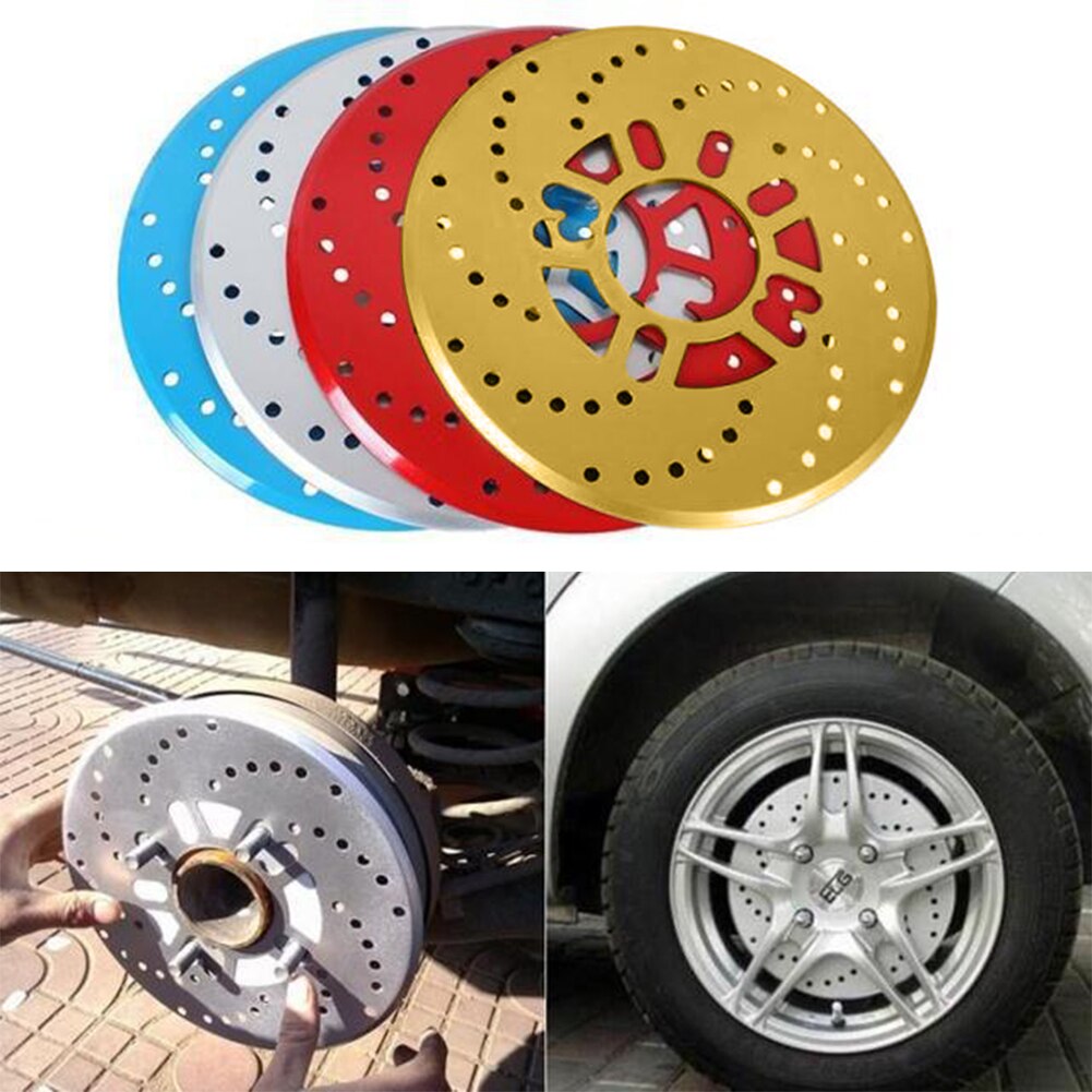 2 unids/set de modificación automática de la placa de tambor trasero de aleación de aluminio cubierta de freno de coche 26cm hoja de disco de rueda piezas de coche
