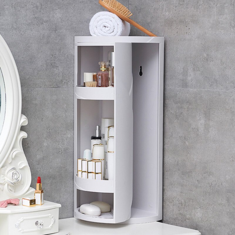 Bathroom 360 Degree Rotating Tripod Kitchen Toilet Shelf Corner Shelf Bathroom Storage Rack Cabinet Multi-layer WF1020