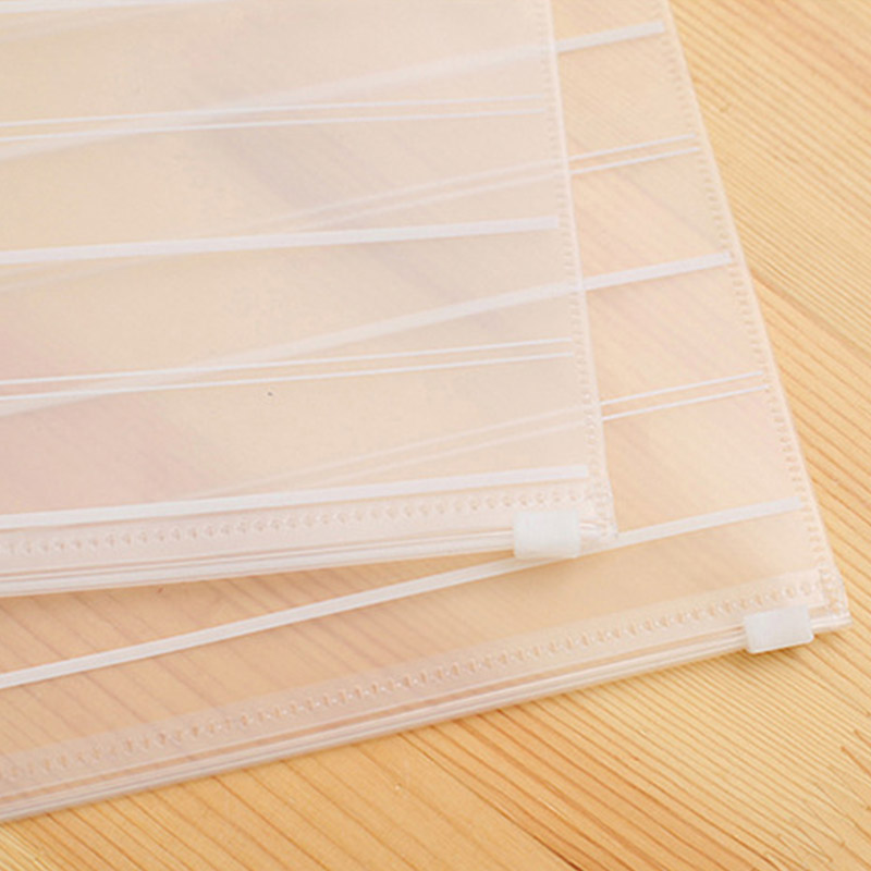 Deli 2pcs Transparent Foldable A4 File Folder Desk Document Paper Organizer Storage Bag Office School Stationery