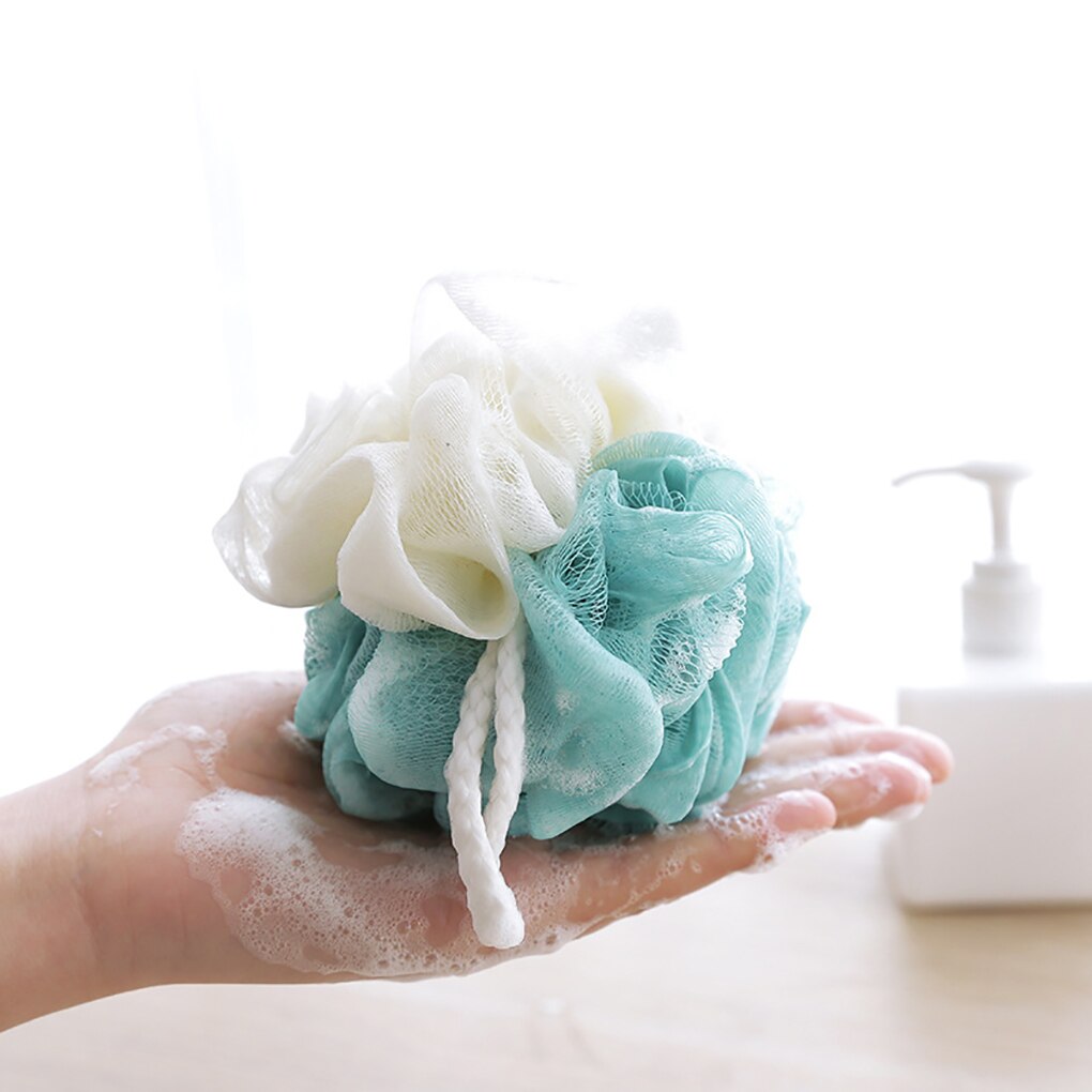 2pcs Bath Flower Bath Strip Set Bath Ball Bath Flower Wash Back Towel Scrubber Body Cleaning Mesh Shower Wash Supplies