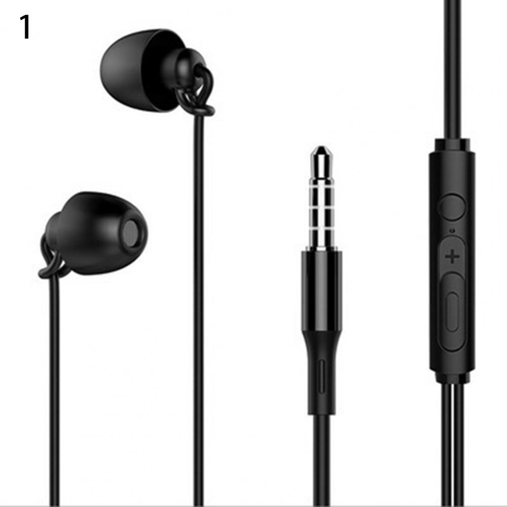 Headset Weiche Silikon Lärm abbrechen Schlafen Headset dauerhaft Ohrhörern Für Heimat Für MP3 Schlafen Headset dauerhaft Ohrhörern Für ho: Schwarz 1