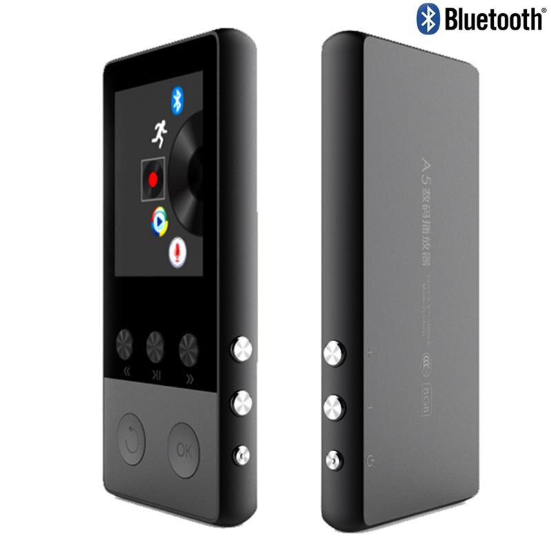 Bluetooth MP4 Speler 1.8 inch Tft-scherm Muziekspeler met Voice Recorder, Stappenteller, FM Radio, Video Speler