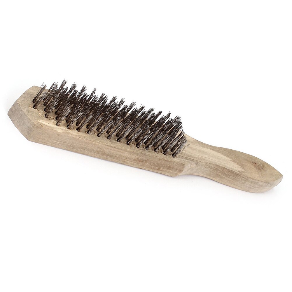 27.4cm Long Wooden Handle metal Wire Cleaning Brush Hand Tool