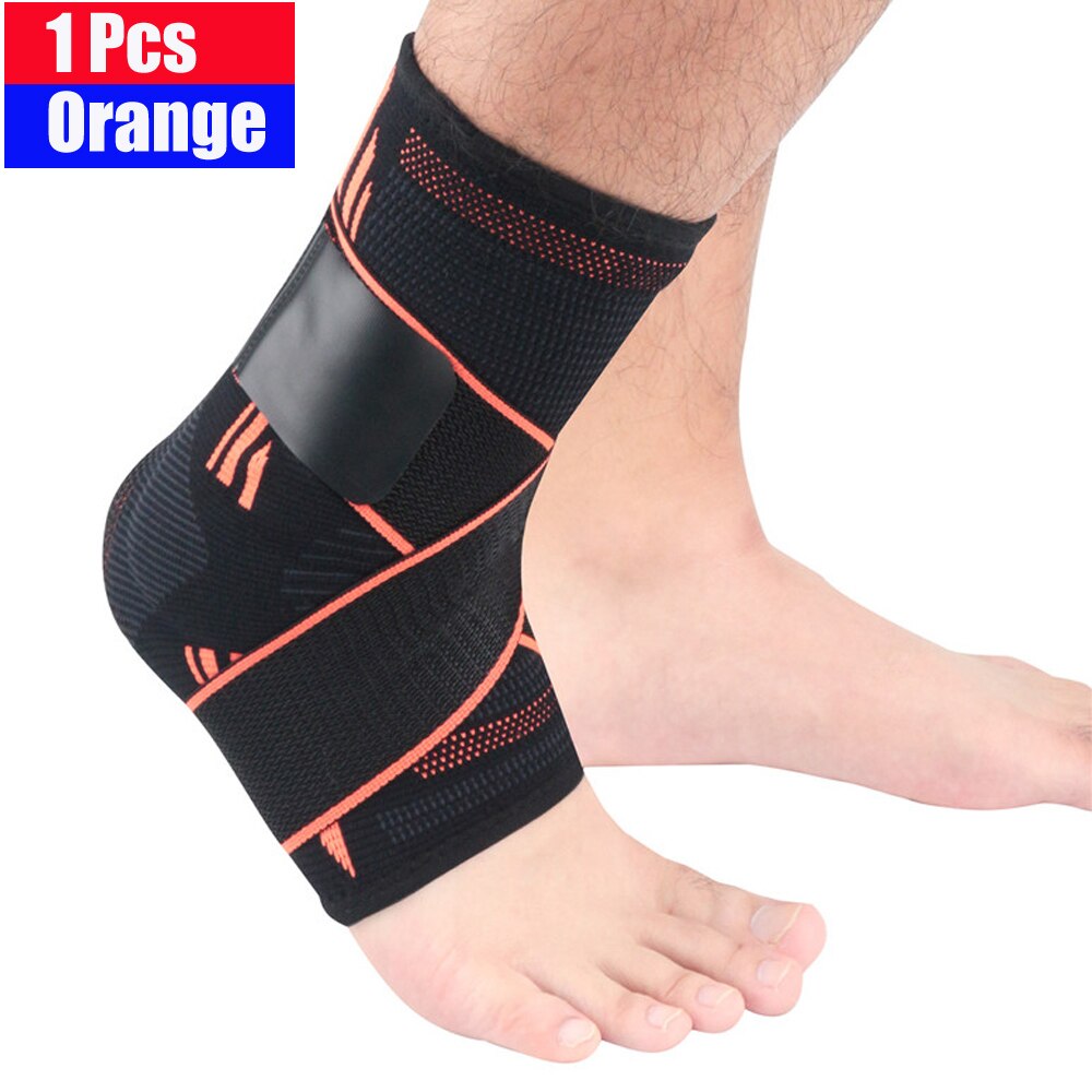 1Pcs Sport Ankle Support Breathable Elastic High Protect Sports Ankle Equipment Safety Running Basketball Ankle Brace Ankle Wrap: Orange / M