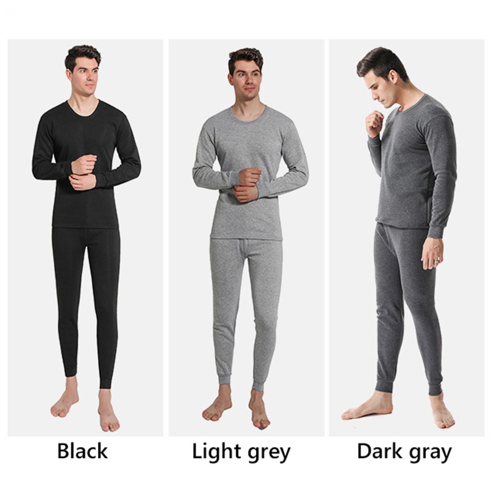 Conjunto de ropa interior térmica para hombre, conjunto de Calzoncillos largos con forro polar suave, parte superior e inferior, ropa térmica para clima frío de invierno