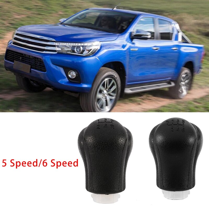 Car Manual Leather Gear Shift Knob Gear Handball Lever For Toyota Hilux Revo
