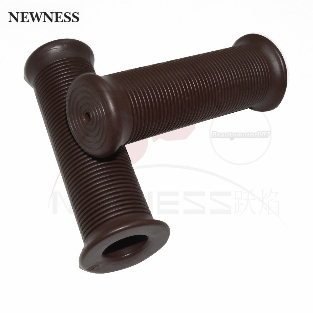 1 paio 25mm 28mm manopole Vintage manopole moto universali in gomma manopole manopole Bar End per Cafe Racer Bobber Custom: Dark brown