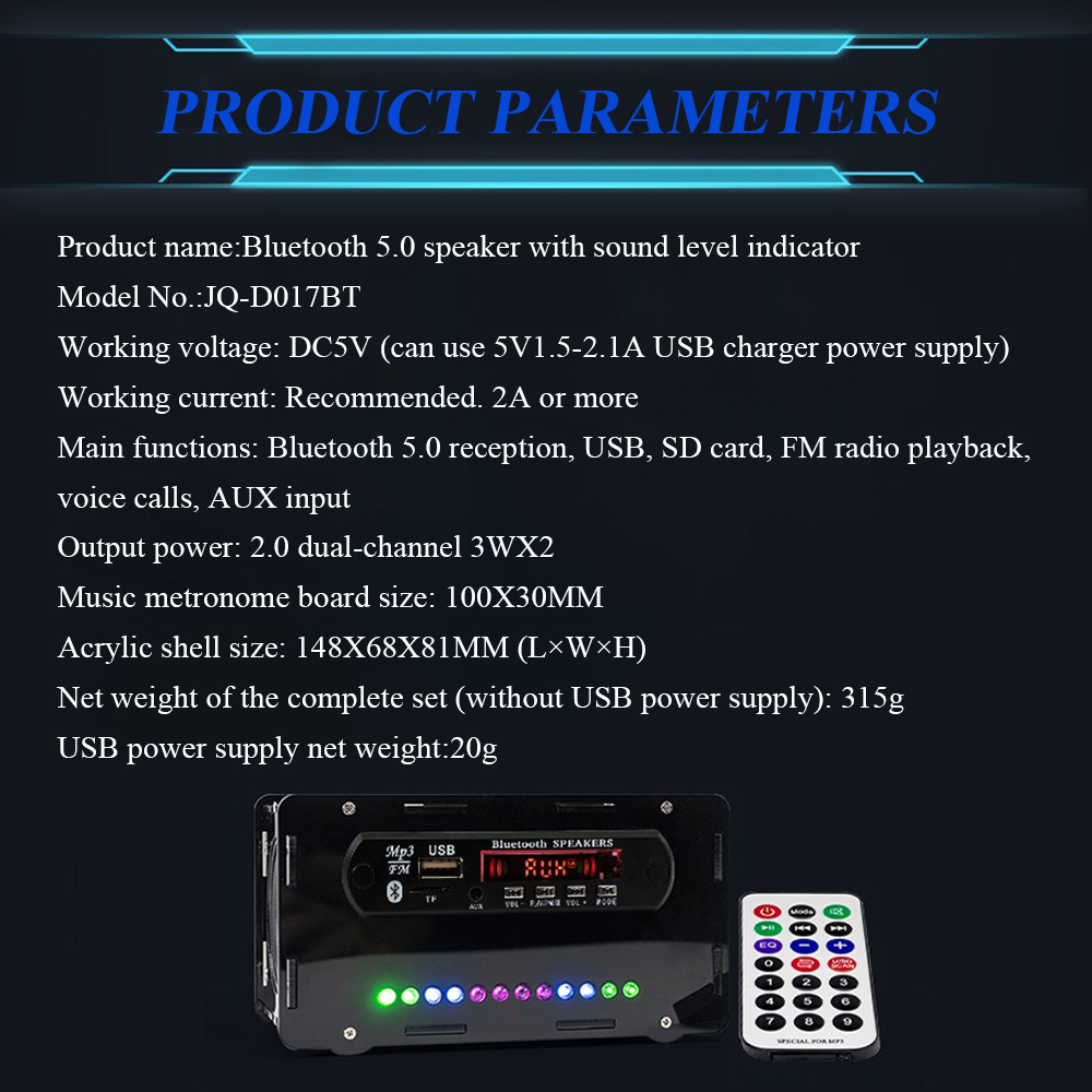DIY Bluetooth Lautsprecher Bausatz mit FM Radio DIY Lözehn Projekt Praxis Löt baugruppe DIY elektronische Bausatz Komponente 2*3W Lautsprecher