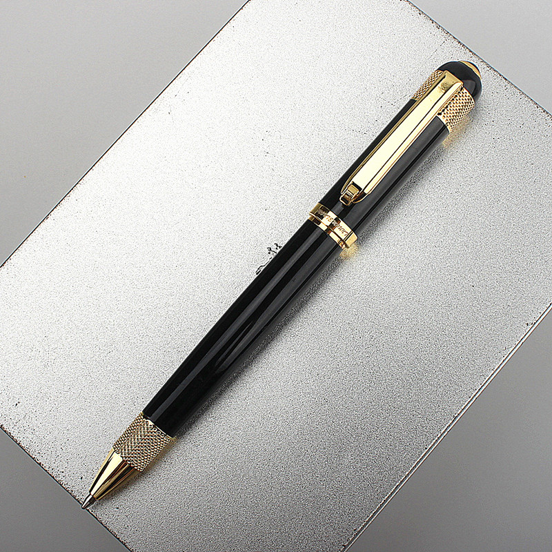 Bolígrafo giratorio de Metal de , bolígrafos de tinta negra de 0,7 MM, Caneta de negocios, escritura suave para suministros escolares de oficina: Borgoña