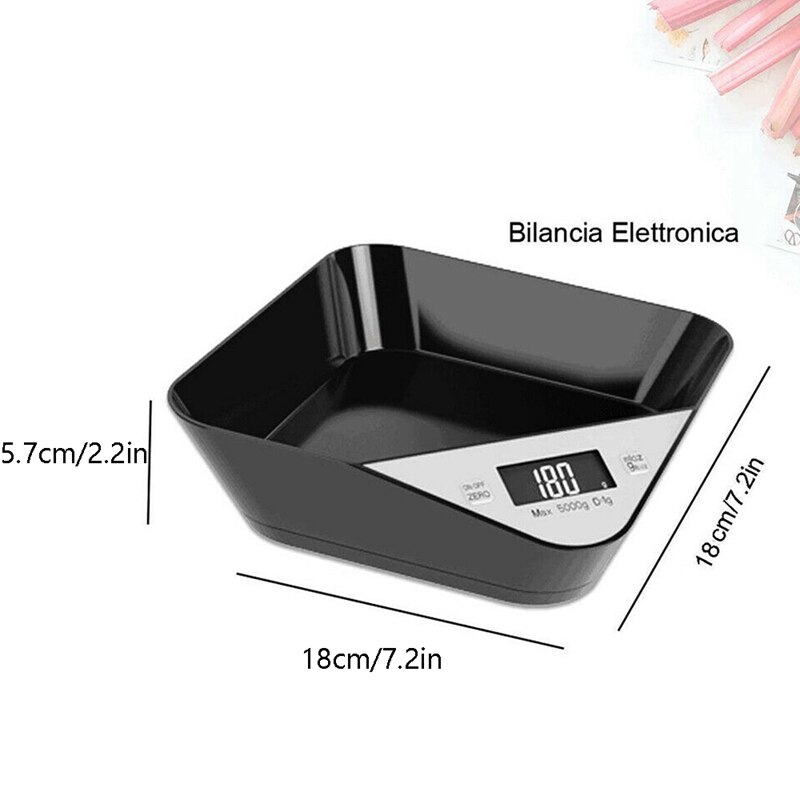 5Kg/1G High Precision LCD Electronic Scale Bowl Shape Food Baking Weighing Scale