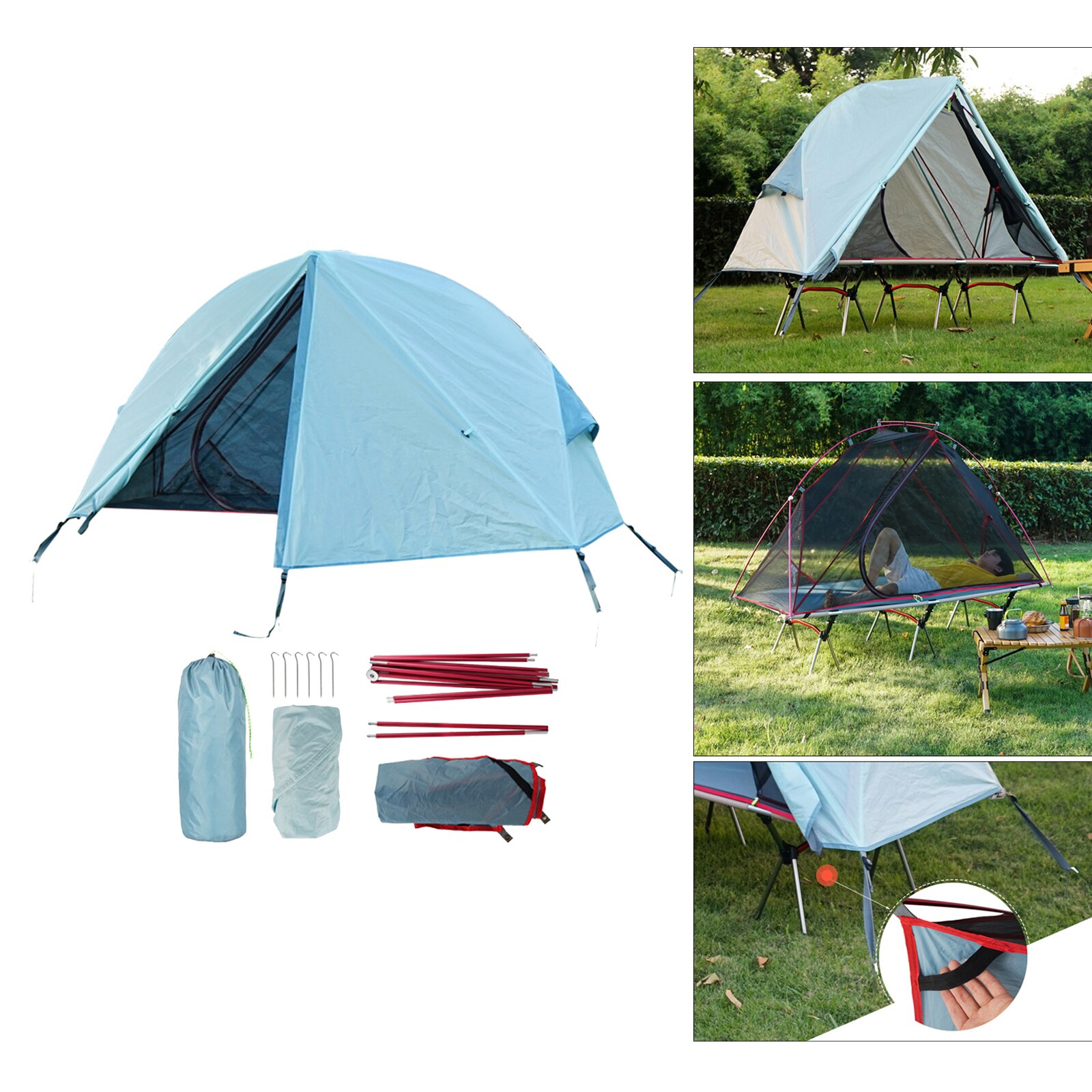 Camping Tent One Person Waterproof Windproof Family Tent for Backyard Outdoor Activities Single Person